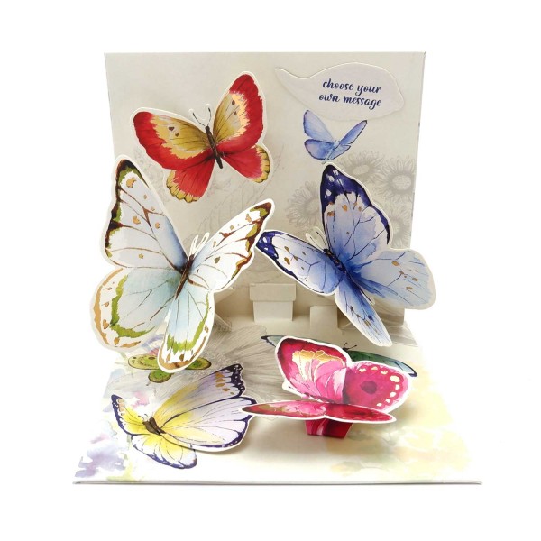 Pop-up-Karte mit Schmetterlingen
