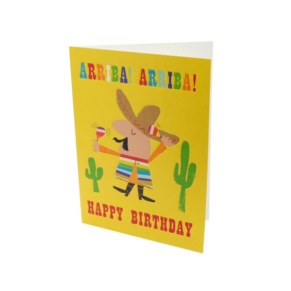 Geburtstagskarte "Arriba Arriba"-Letterpresskarte-Copy