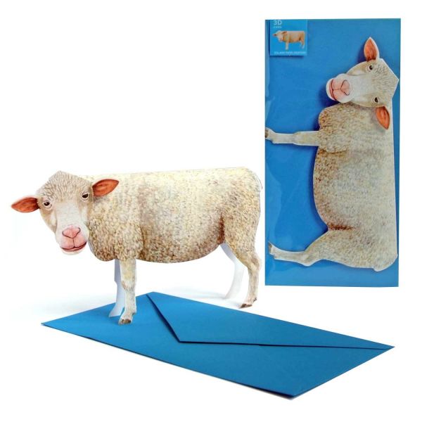 3D-Tierkarte "Schaf" - Osterkarte