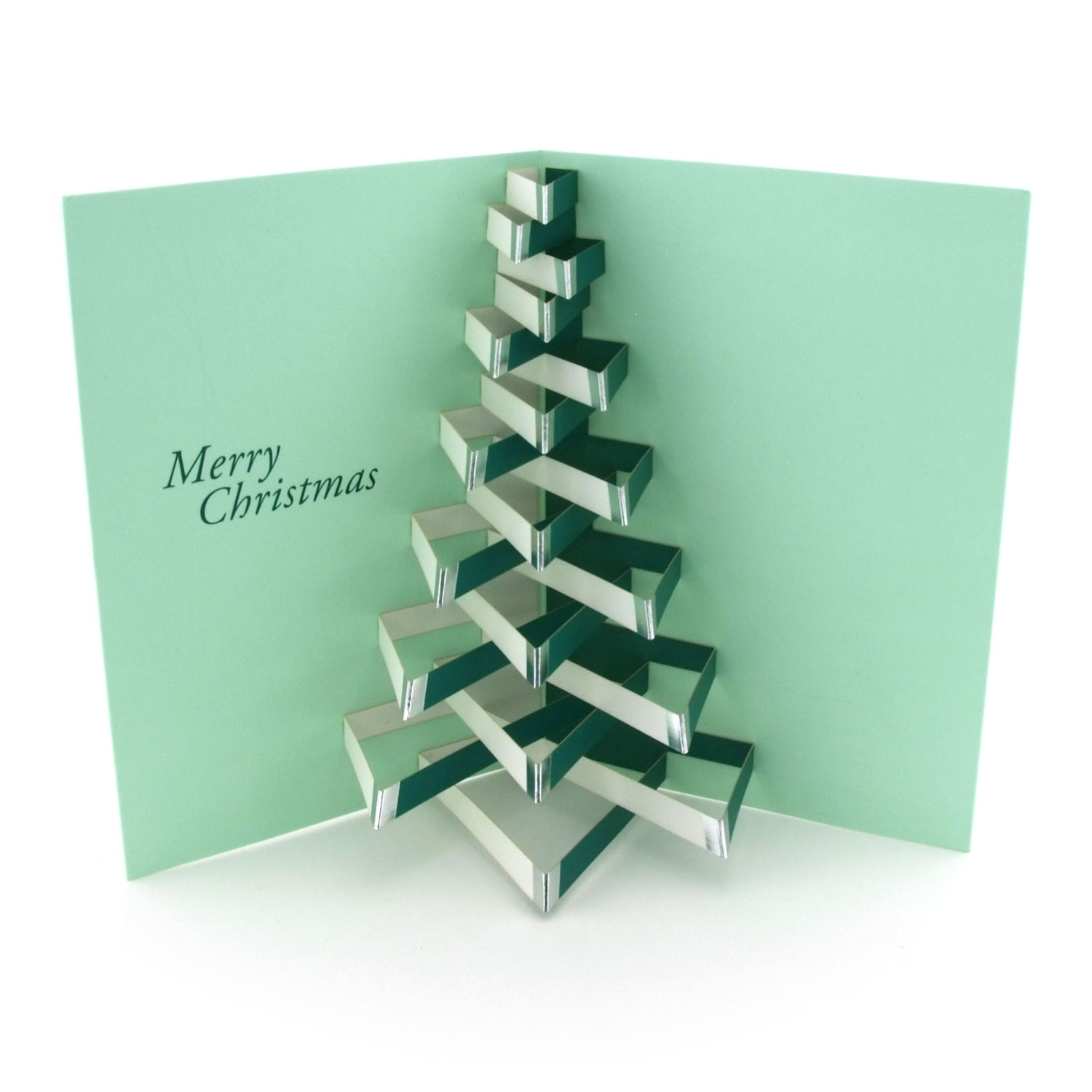 Weihnachtskarte Tannenbaum  3D Klappkarte Glückwünschkarte Weihnachstbaum