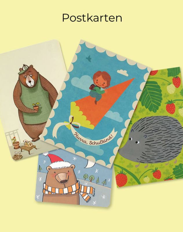 100 Karten DIN A6 ewtshop® Postkarten Set mit lustigen Tiermotiven 100 unterschiedliche Motive