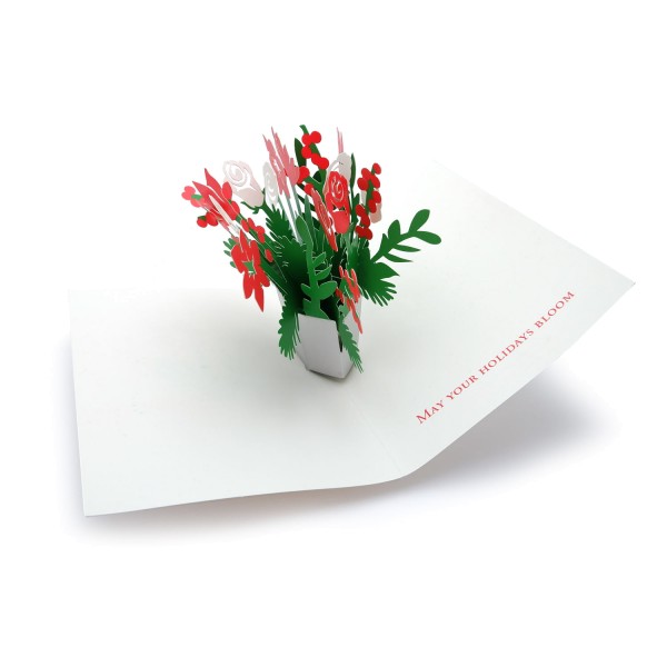 Pop-up-Karte "Blumenstrauß"-Weihnachtskarte