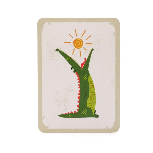 Postkarte "Krokodil frisst Sonne"