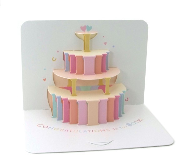 Glückwunschkarte Hochzeit "Torte" kaufen - Pop-up-Karte 