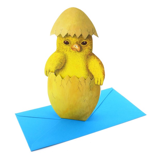 3D-Osterkarte "Küken im Ei"