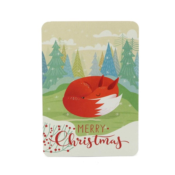Postkarte "Fuchs an Weihnachten"