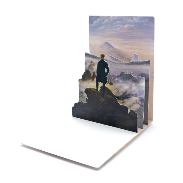 Pop-up-Karte "Der Wanderer über dem Nebelmeer"